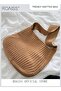 Women Knitting Bag Large Capacity Tote Bag Messenger Bag Shoulder Bag Solid Color - 8