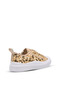 Sweet Girl's Sequined and Laced Gold Color Sneaker - 3