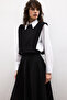 Knitted Sweater Poplin Shirt - 6