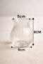 Set of 4 200 ml Borosilicate Line Patterned Glass Cups Heat Resistant Transparent Kw-720 - 6