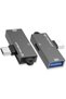 Adaptor Type-C, USB3.0, PD100W, 5Gbps - DataBlitz (A21) - Gray