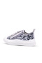 Sweet Girl's Sequined and Laced Silver Color Sneaker - 5