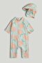Sunsafe UPF50+ Suit and Keppi Hat Set