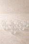 Set of 8 200 ml Borosilicate Patterned Glass Pearl Cups Heat Resistant Transparent Kw-729 - 2