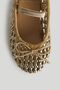 Gold Mesh Ballerina Shoes - 4