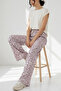 Women's Patterned Ottoman Fabric Palazzo Trousers - 6