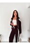 Women's Hooded Zippered Track Suit with Side Stripes - 2