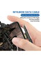 Data Cable with Type-C, Lightning, 1m - (LD11) - Black - 7