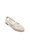 (Gedik Paşalı) Women's Tulle Ballerina Flats White - 5
