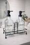 Double Glass Liquid Soap Dispenser & Detergent Dispenser Set with Metal Stand, 2X500 Ml, 2 Bottles - 2
