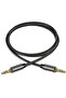 universal mini jack cable 2x AUX cable 3 m black - 4