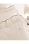 Saphir Family Size 100% Cotton Ranforce Embroidered Sheet Duvet Cover Set - Natural - 7