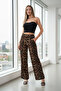 Women's Leopard Patterned Slim Summer Wide-Leg Sweatpants – Lightweight & Stylish - 2