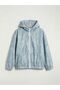 Gray Water Repellent Hooded Boy's Raincoat - 3