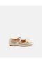 Girls Gold Flower Embellished Ballerina