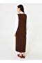 Knitwear Hijab Dress - Brown - - 6