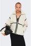 Onlparis Regular Fit Stripe Wide Collar Zip-Up Plush Jacket Jacket 15322440 - 3