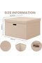 Foldable Storage Box with Lid – Durable Home Storage and Organizer for Closet, Books, and Shelves - 3