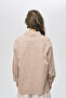 Women's Cotton-Linen Blend Buttoned Detailed Solid Color Shirt - 5