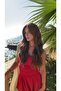Wavy Riveted Fiber Synthetic Medium Wig - Brown