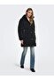 Women's Onldıxıe Hooded Long Puffer Jacket 15349120 Black - 4