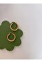 Special Series Twisted Model Steel Gold Hoop Earrings - 3
