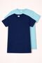 Unisex Children's Crew Neck Short Sleeve Standard Fit 2-Pack Dark Blue Color Children's T-Shirt