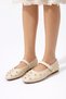 Women's Drop Stone Detailed Casual Ballerina Shoes - 5