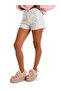 Women Pink Dip Dye White Raw Hem Shorts - 2