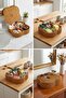 ®   5-Compartment Plastic Rattan Organizer Box with Lid – Wicker Patterned Multi-Purpose Storage and Presentation - 4