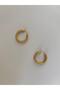 Special Series Twisted Model Steel Gold Hoop Earrings - 5