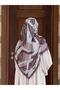 Cotton Soft Amine Pattern Scarf-Acute Brown - 5