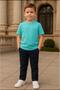 Unisex Children's Crew Neck Short Sleeve Standard Fit 2-Pack Dark Blue Color Children's T-Shirt - 2