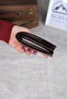 Horizontal Genuine Leather Wallet with Snap Fasteners and Zipper for Coins 1307 - 7