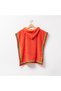Be-0818-rd 100% cotton red 65x65 cm children's poncho towel - 2