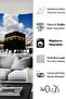 Kaaba Patterned Wall Covering Wall Tapestry Suede Textured Fabric - 3