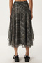 Plaid Asymmetrical Chiffon Midi Skirt Lzv0050 Khaki - 5
