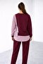 Women's Crew Neck Side-Tie Shirt Detail Modal Set - 2