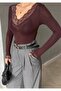 Lace Detailed Transparent Blouse - 5