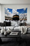 Kaaba Patterned Wall Covering Wall Tapestry Suede Textured Fabric