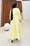 Pleated Poplin Dress Yellow - 4