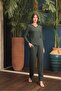 Arias Closet Long Sleeve Button Front V-Neck Pajama Set - 4