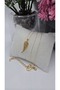 Angel Wing Figured Gold Color Sparkling Zircon Stone Non-Tarnish Steel Necklace-45Cm - 7