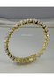 Full Tour Heart Stone Flexible Steel Bracelet - Golden Heart Tennis Flex - 3