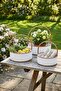 ®   3 Interlocking Plastic Rattan Baskets – White Color, Brown Handle, Multi-Purpose, Plain - 4