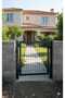 Garden Gate Panel Fence Gate with Top Latch 100 cm X 100 cm Green Color Wire Spacing 5X15Cm with Pevrazl