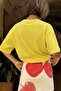Women's Oversize T-Shirt Léo Bear Printed Yellow – 100% Cotton Compact Single Jersey 24/1 - 2