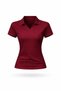Polo Neck Slim Fit Solid Color Stretch Fabric Cotton Stretchy Short Sleeve T-Shirt/Top Women's Clothing - 4