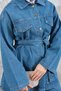 Women's Pocket Detail Waist Tie Jeans Set Blue - 6