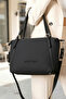 Women's Large 4-Compartment Casual Long-Strap Hand & Shoulder Bag (32x27 cm) - 5